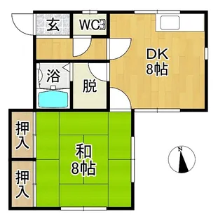 コーポ昴【1階】の間取り