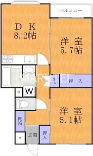 ベルウッドコート【3階】の間取り
