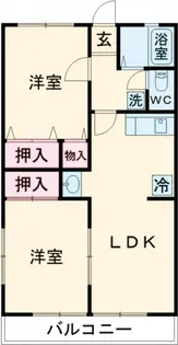 シティハイムヒロA【1階】の間取り