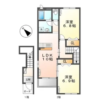 ラ・グリュ【1階】の間取り