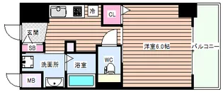 プリエ梅田【5階】の間取り