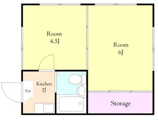 コーポラス金子【1階】の間取り
