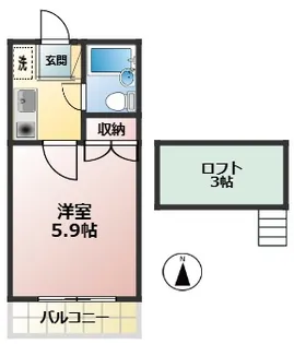 シャレー【2階】の間取り