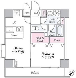 エクセリア池袋WEST【4階】の間取り