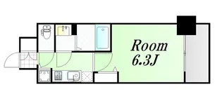 レオンコンフォート阿波座西【2階】の間取り