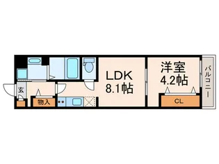 Gracias court 富田【1階】の間取り