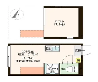 ハーモニーテラスK赤羽【2階】の間取り