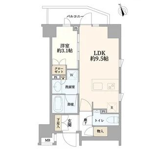 ルジェンテ早稲田【5階】の間取り