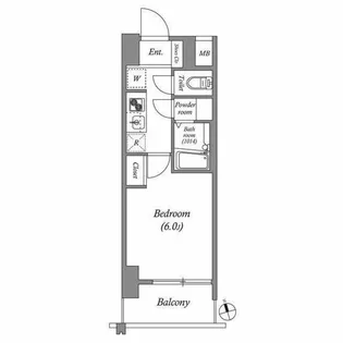 エスタート品川南大井【8階】の間取り