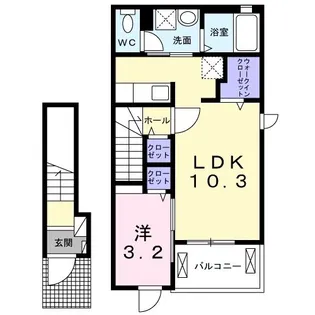 ルナ・コート習志野【2階】の間取り