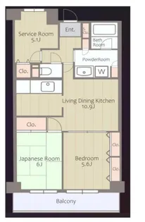 グロリオール里見弐番館【5階】の間取り