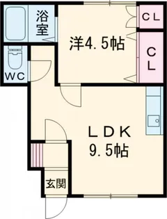 コーポ三愛 B【1階】の間取り