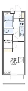 レオパレスHANANAKA【2階】の間取り