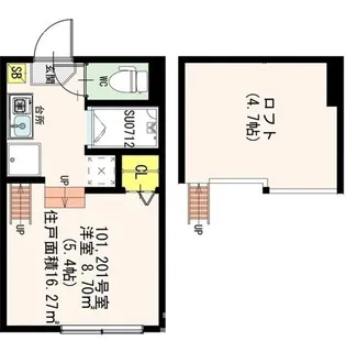 Bloom北千住【1階】の間取り