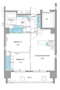 ルフォンプログレ蔵前ナチュール【11階】の間取り