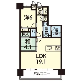 アルファステイツ熊本駅前 1006号【10階】の間取り
