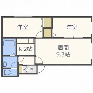 ハイデンス6-22【4階】の間取り