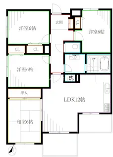 パークサイド野川公園【2階】の間取り