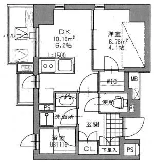 パルム深川【6階】の間取り