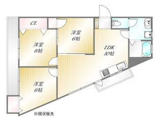 サンハイツ成瀬【2階】の間取り