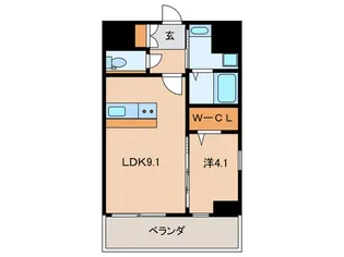 THE HILLS KOKURA(エイブル管理)【6階】の間取り