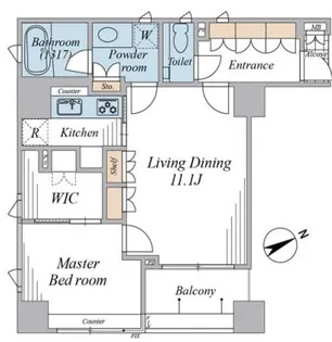 アクシア広尾【4階】の間取り