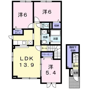 ルタンリッシュ【2階】の間取り