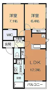モンソレイユ【2階】の間取り