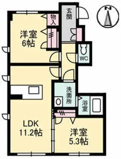 グランマスト伴 A棟【1階】の間取り