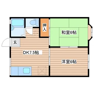 パルメゾンA【2階】の間取り