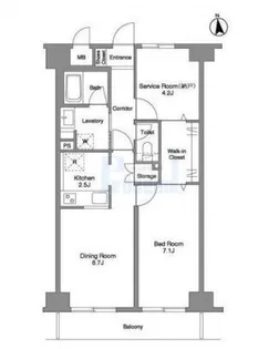 コンフォリア赤羽岩淵【6階】の間取り