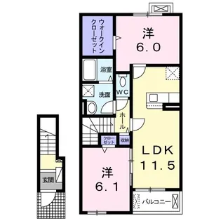 メゾンド カルム【2階】の間取り