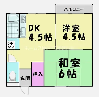 楠見マンション【2階】の間取り