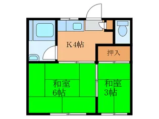 グリ-ンハイツ【1階】の間取り
