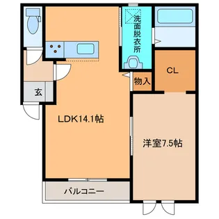 blanc934A【1階】の間取り