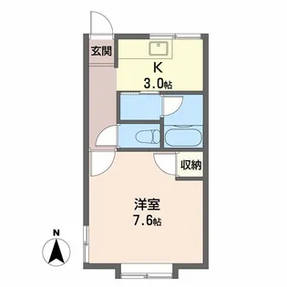 サンコーポ長谷川【1階】の間取り