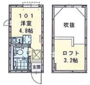 セレン長津田【1階】の間取り