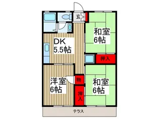 グレ-スコ-ト【1階】の間取り