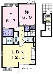 レジデンス アシナ【2階】の間取り