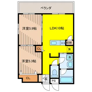 ハッピーグランド【1階】の間取り