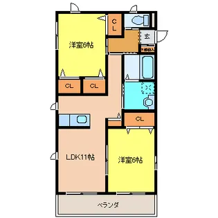 アドニス【2階】の間取り