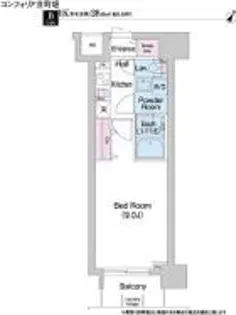 コンフォリア京町堀【15階】の間取り