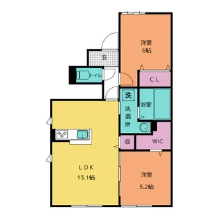LA MAISON 桜道【1階】の間取り