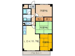 エスポワ-ル【5階】の間取り