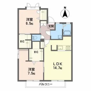 セフィラ中村 A棟【2階】の間取り