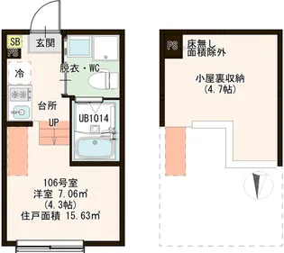 ハーモニーテラス六町VI【1階】の間取り