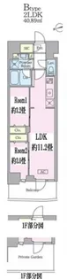 GARDEN XAVIS門前仲町【6階】の間取り