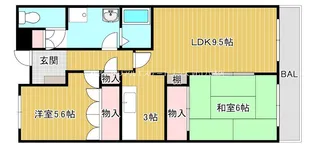 ルネスKenjun【2階】の間取り