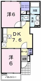 セゾン フラワー【1階】の間取り