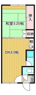 松尾マンション2号棟【1階】の間取り